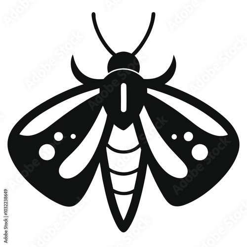 Solid color Tiger Moth animal vector design