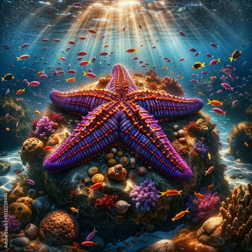 Portrait of Starfish, sea star photo