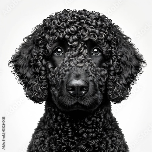 Portrait of Curly-coated retriever