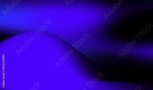 Soft flowing waves in shades of blue and purple create a calming abstract background, suitable for digital designs or artistic projects. Blue and black gradient blur abstract pattern background.