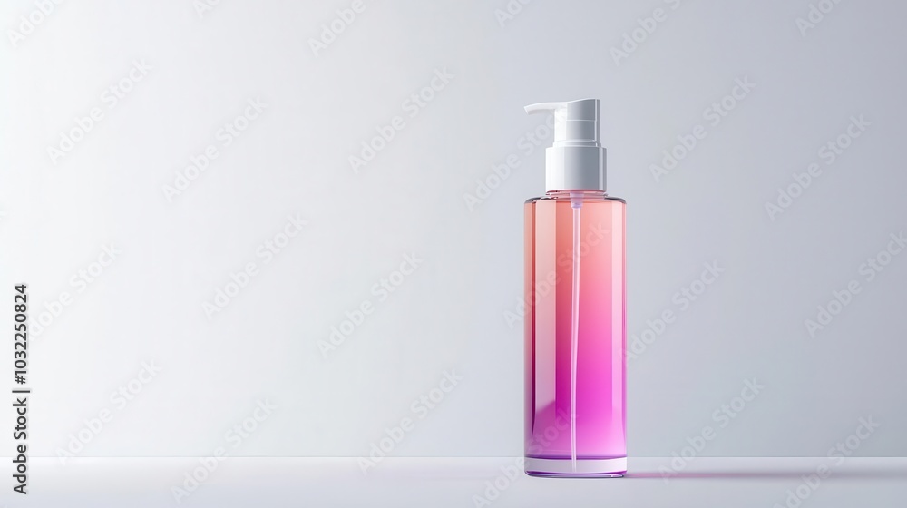 A face wash bottle clipart, skincare item, 3D render, vibrant colors, isolated on white background A face wash bottle clipart, skincare item, 3D render, vibrant colors, isolated on white background