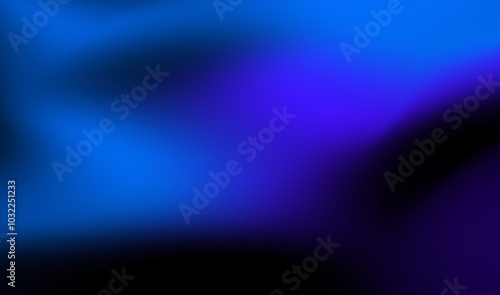 Soft flowing waves in shades of blue and purple create a calming abstract background, suitable for digital designs or artistic projects. Blue and black gradient blur abstract pattern background.