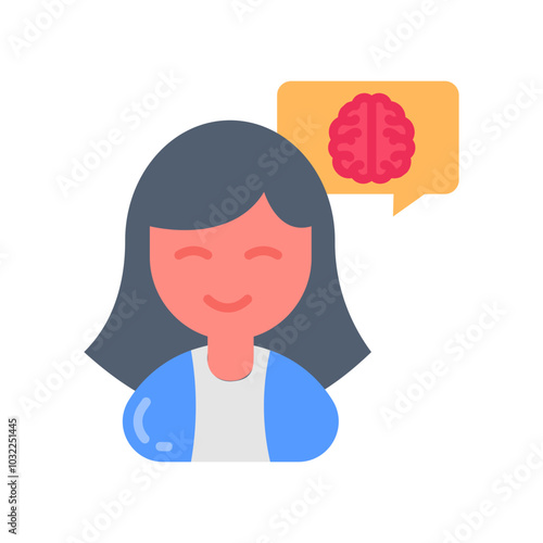 Mental Health Flat Icons, Vector illustration