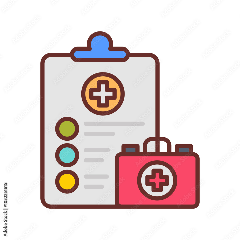 Health Guidelines Filled Icons , Vector illustration Health Guidelines Filled Icons , Vector illustration