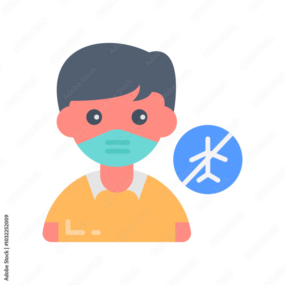 Travel Restrictions Flat Icons, Vector illustration Travel Restrictions Flat Icons, Vector illustration