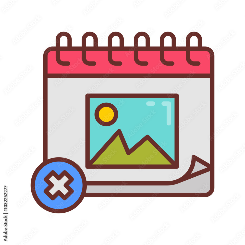 Event Cancellation Filled Icons , Vector illustration Event Cancellation Filled Icons , Vector illustration