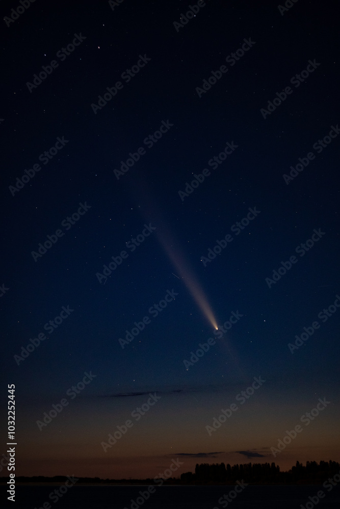 sky with stars & comet sky with stars & comet