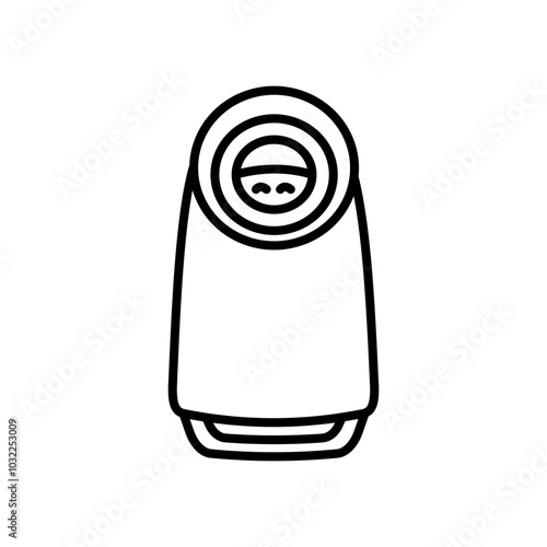 Air Purify Outline Icon, Vector illustration