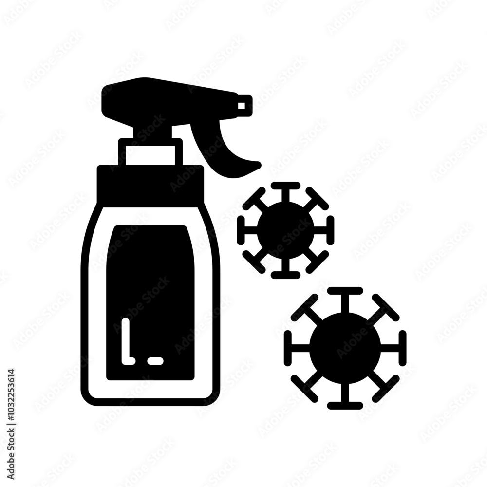 Disinfection Glyph Icon, Vector illustration