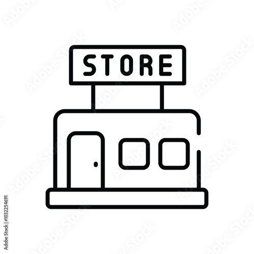 Shop Building Icon vector icon