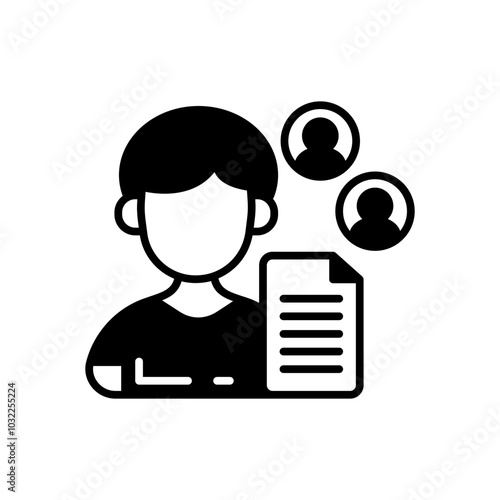 Correspondence Glyph Icon, Vector illustration