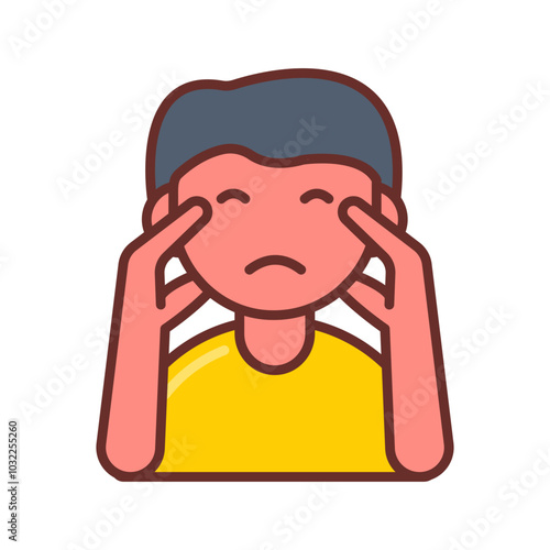 Anxiety Filled Icons , Vector illustration
