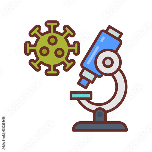 Virus Research Filled Icons , Vector illustration