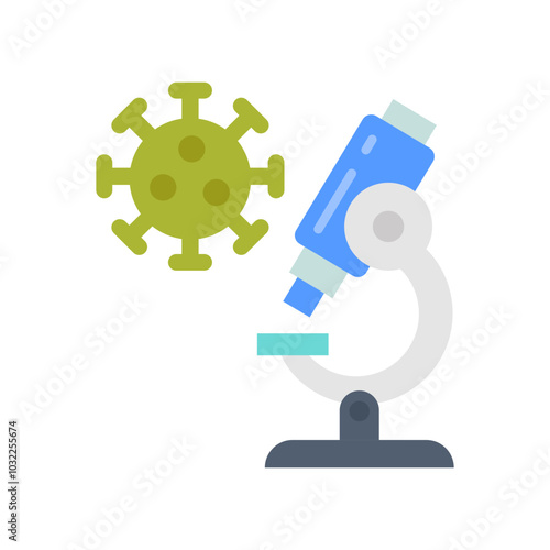 Virus Research Flat Icons, Vector illustration