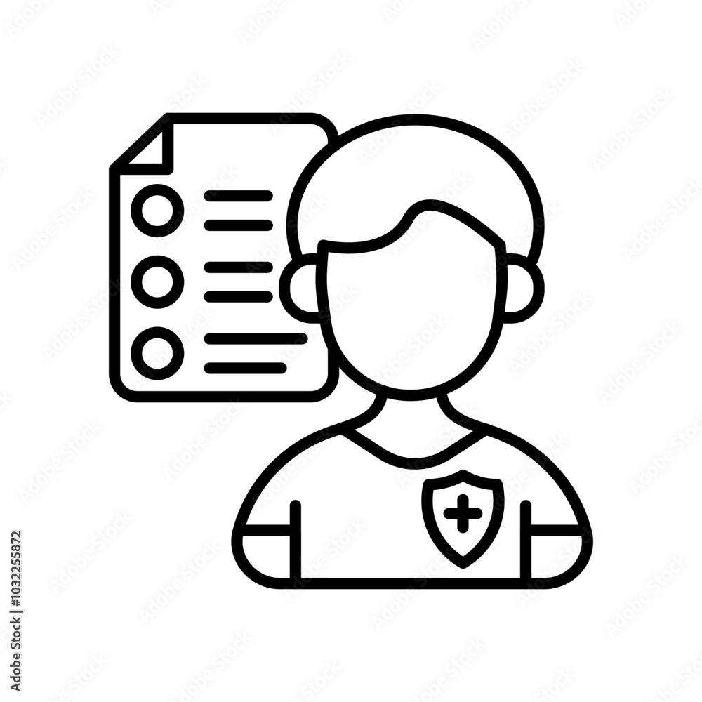 Health Protocols Outline Icon, Vector illustration Health Protocols Outline Icon, Vector illustration
