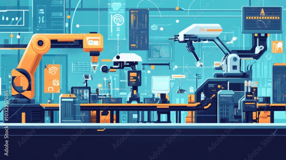 A modern tech hub with robots, drones, and advanced AI systems working in harmony, illustrating the cutting-edge future of technology A modern tech hub with robots, drones, and advanced AI systems working in harmony, illustrating the cutting-edge future of technology
