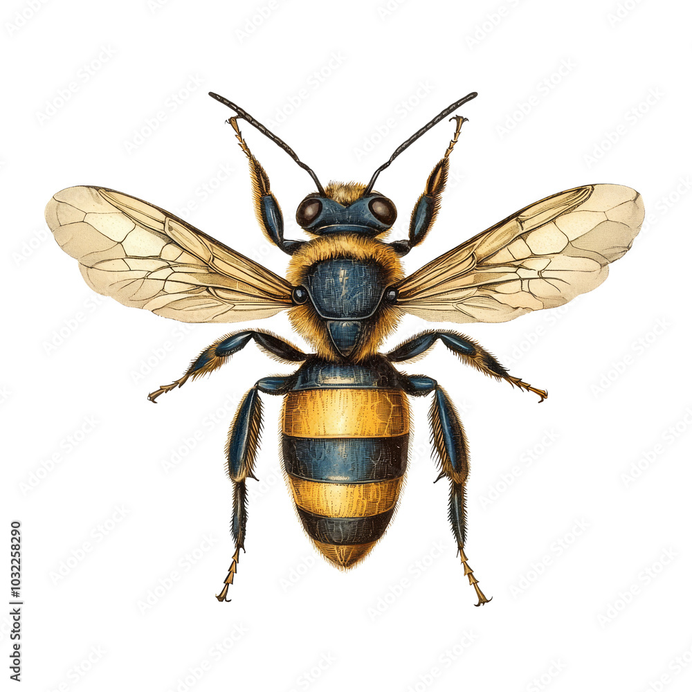 Honey Bee Illustration. Honey Bee Illustration.