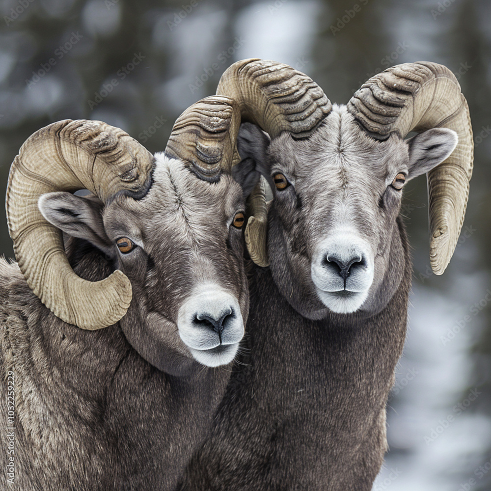 Bighorn Sheep Males, Alberta, Canada Bighorn Sheep Males, Alberta, Canada