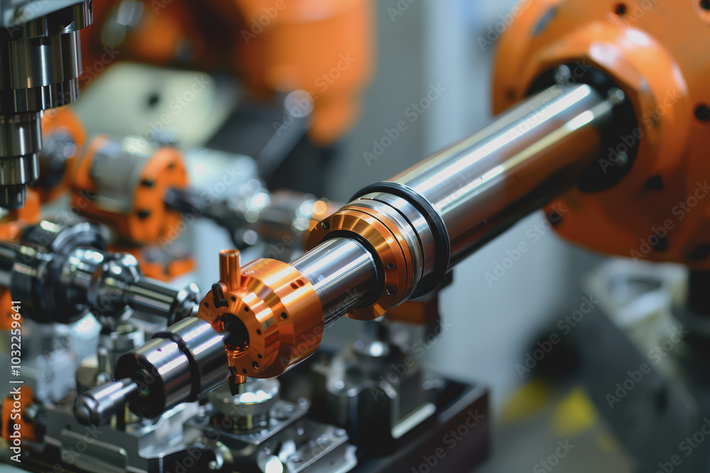 Naklejka premium Robot engineers and software maintenance teams improve the program to make it more efficient.