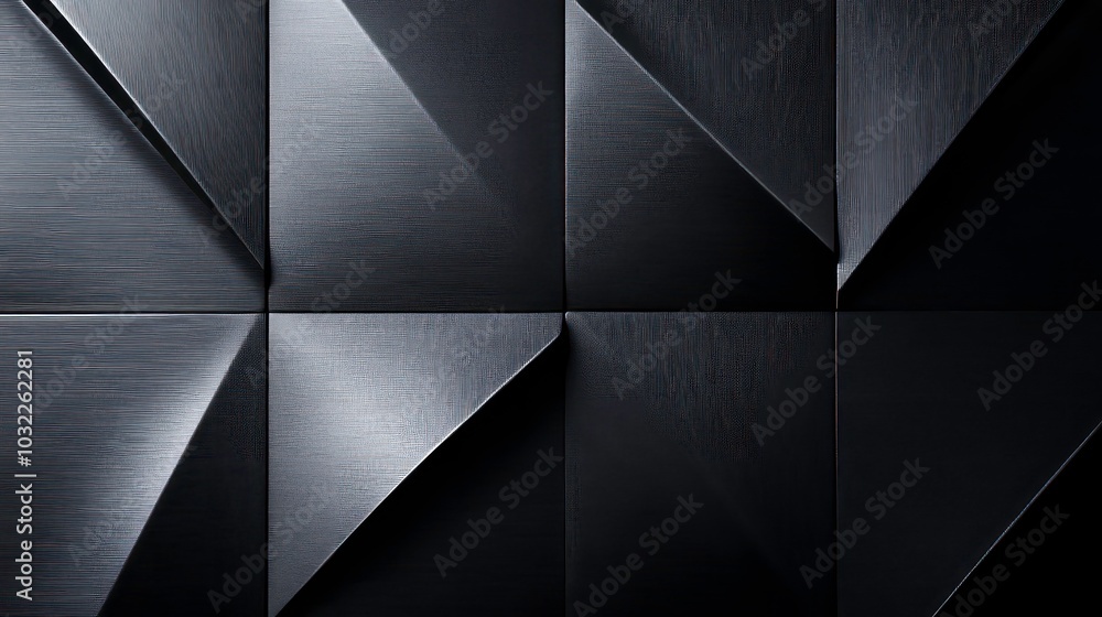 Obraz premium Abstract geometric pattern of black wood with a slight gloss finish.
