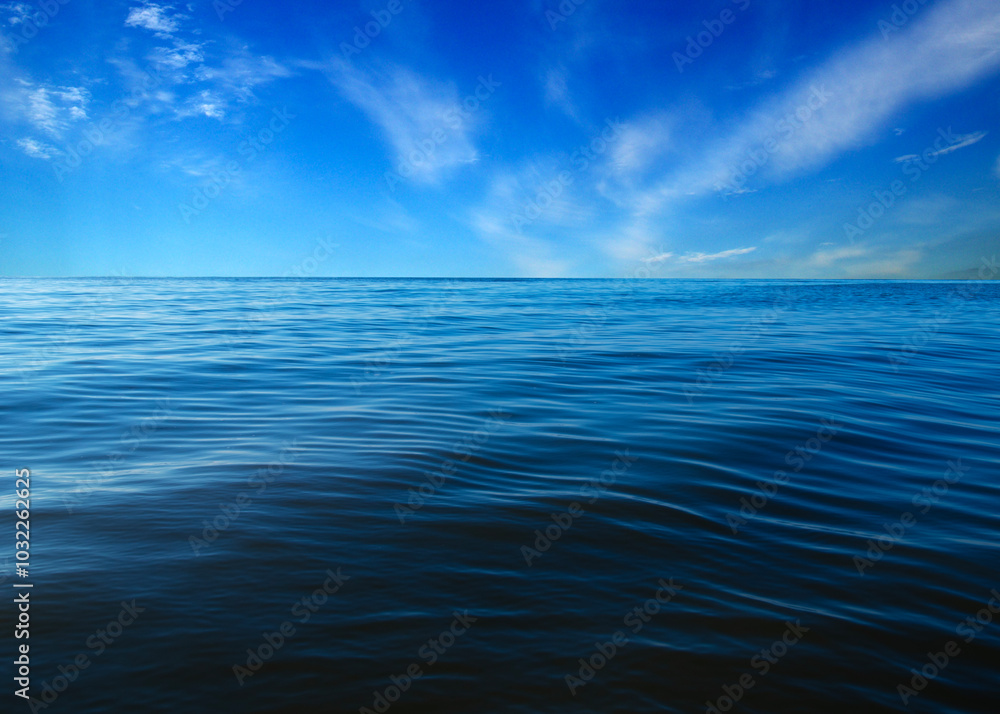 Fototapeta premium Blue sea water surface