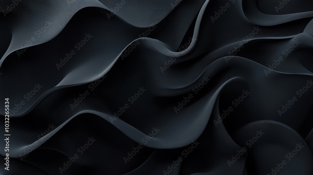 Abstract Black Waves Abstract Black Waves