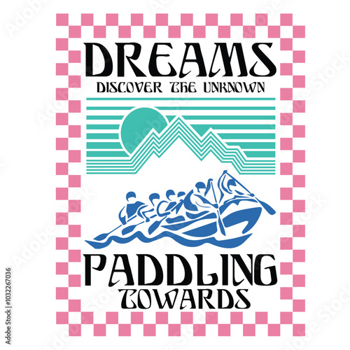 Daydreams, mountain with cloud engraving vintage retro logo tamplate