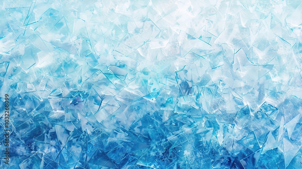 Blue ice texture background with geometric shapes Blue ice texture background with geometric shapes