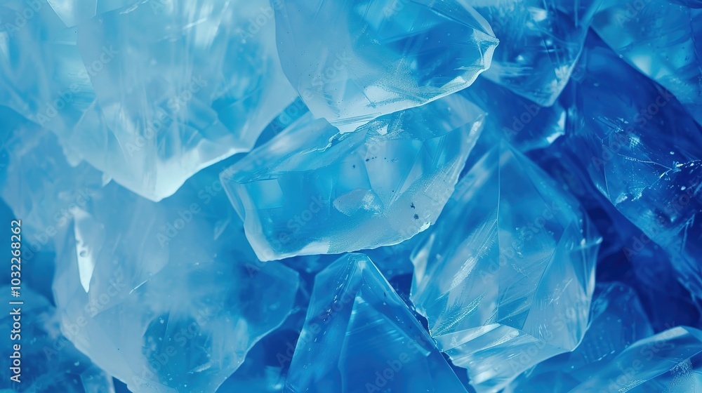 Blue ice texture background with geometric shapes Blue ice texture background with geometric shapes