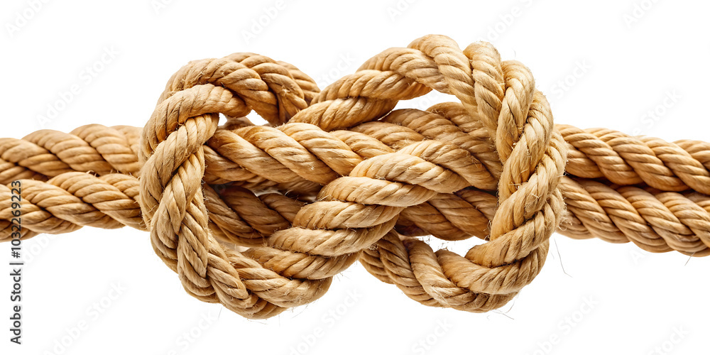 rope with knot isolated on white background.AI GENERATED rope with knot isolated on white background.AI GENERATED