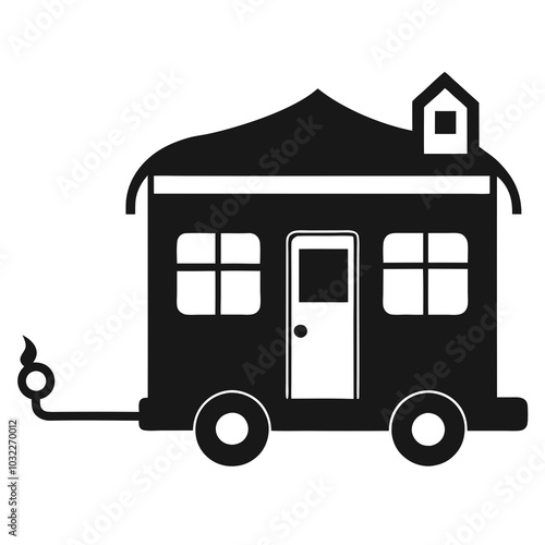  tiny-house-with-trailer-hookup-icon-silhouette