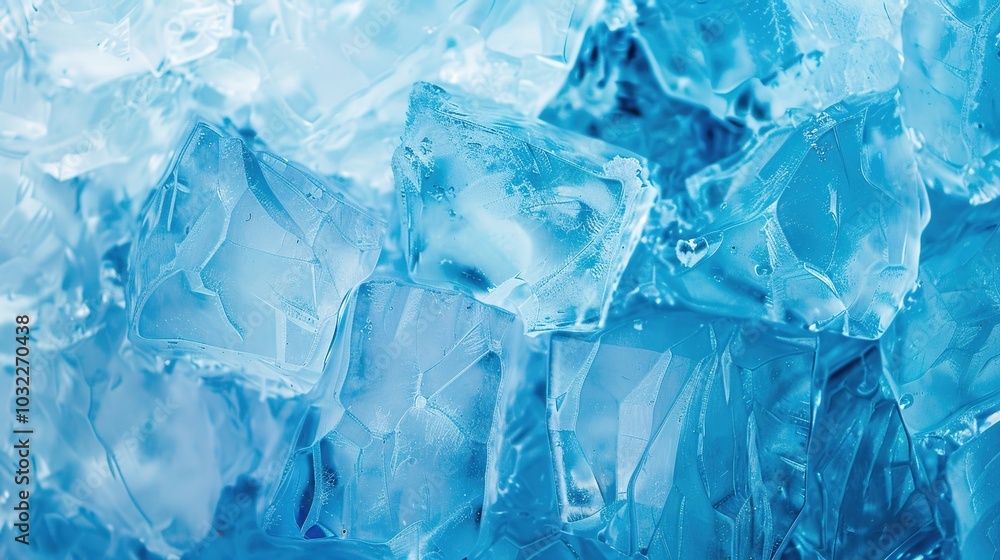 Blue ice texture background with geometric shapes Blue ice texture background with geometric shapes