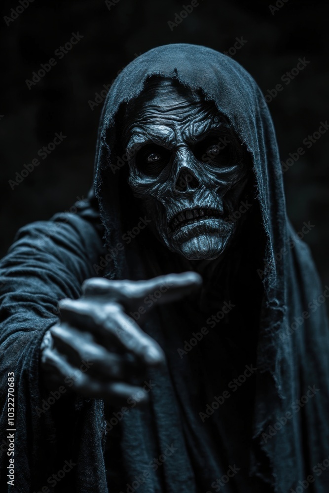 Grim reaper with scythe. Halloween theme poster. Grim reaper with scythe. Halloween theme poster.