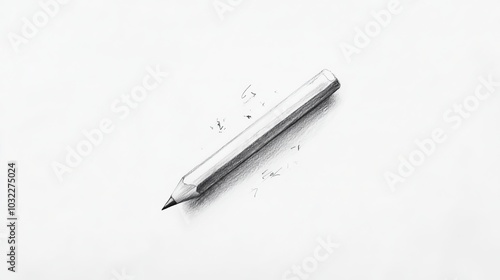 A simple drawing of a pencil, perfect for representing writing or office supplies. It's a clean and modern design, ideal for use in business materials.