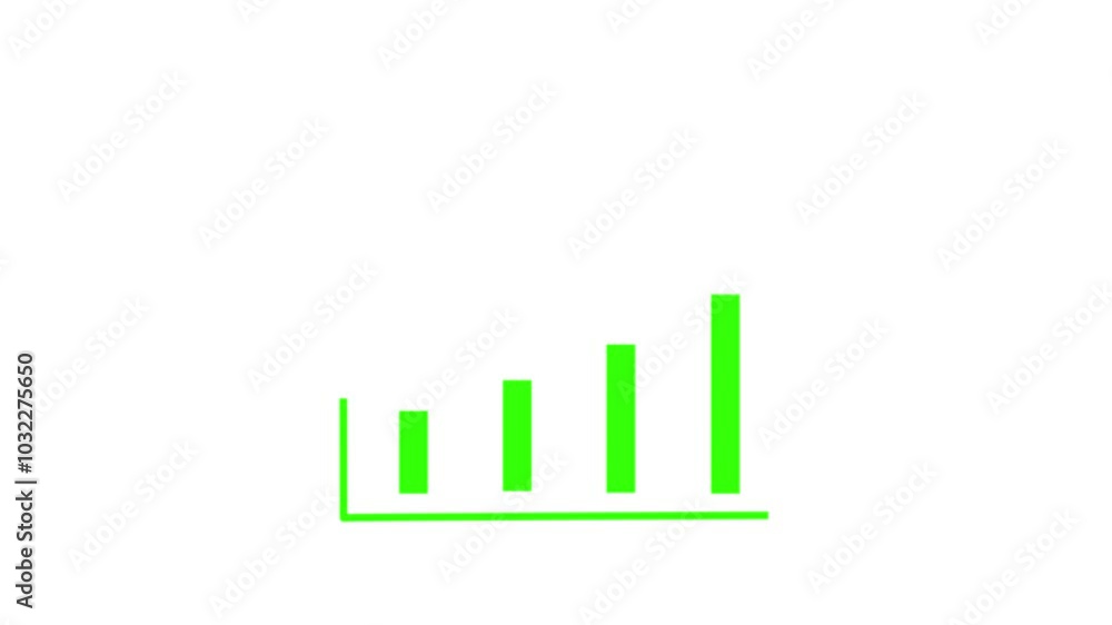 Neon Financial Growth Chart with Dollar Symbols - Rising Business Profit and Revenue Concept