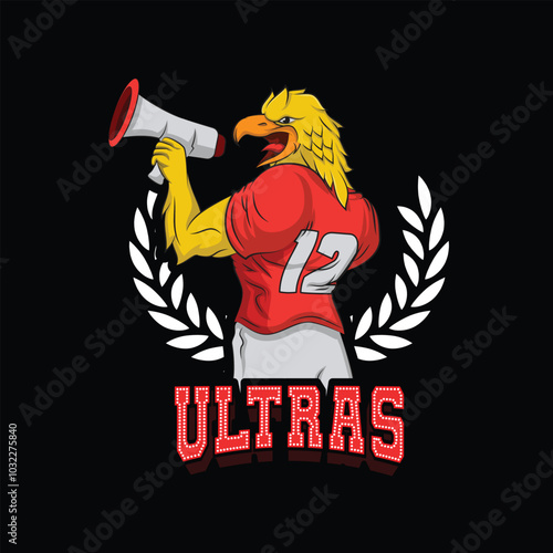 ultras garuda mascot vector