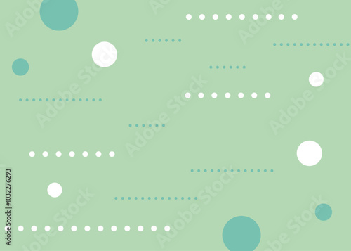 円のシンプルな背景イラスト　グリーン