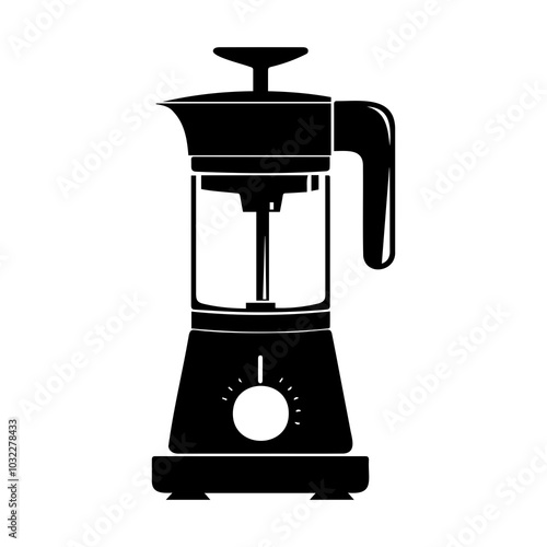 Retro Kitchen Blender in Black and White Design photo