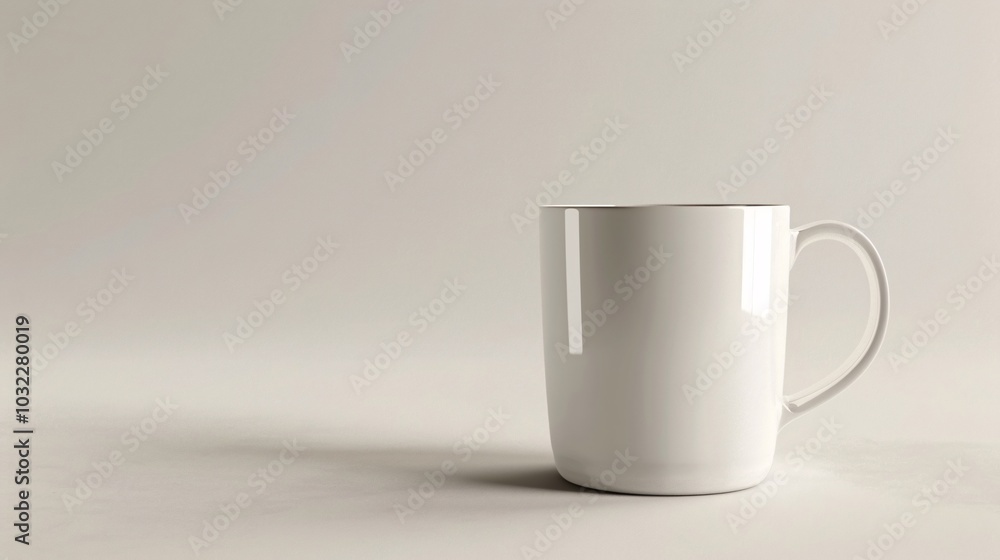 Obraz premium A white mug with coffee