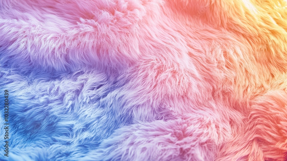 Fototapeta premium Soft Pastel Gradient Fur Fabric Texture