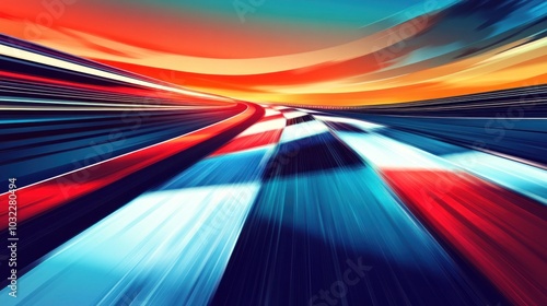 Race Track at Sunset