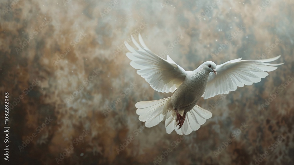 A close-up view of a white dove, showcasing its delicate features and soft plumage. A close-up view of a white dove, showcasing its delicate features and soft plumage.