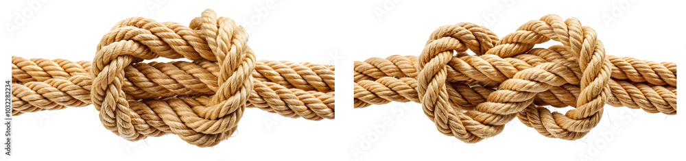rope with knot isolated on white background.AI GENERATED rope with knot isolated on white background.AI GENERATED