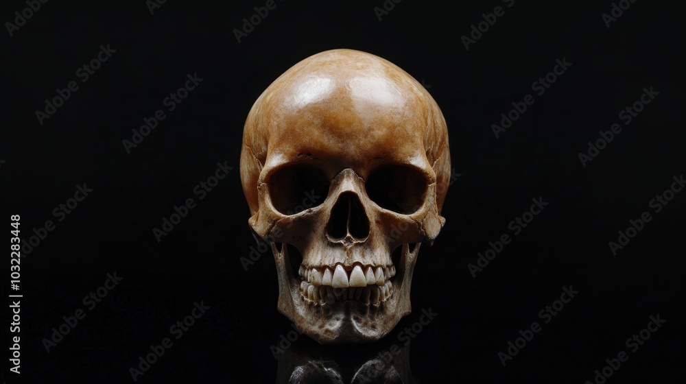 Skull with black background. Skull with black background.