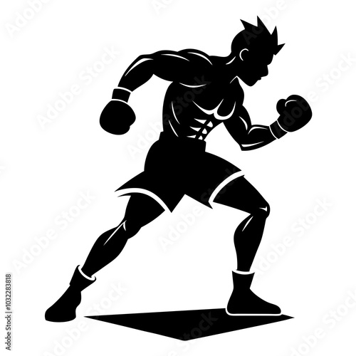 Boxer Silhouette vector illustration