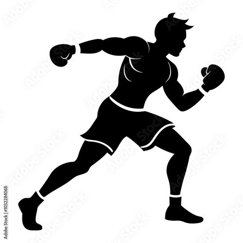 Boxer Silhouette vector illustration