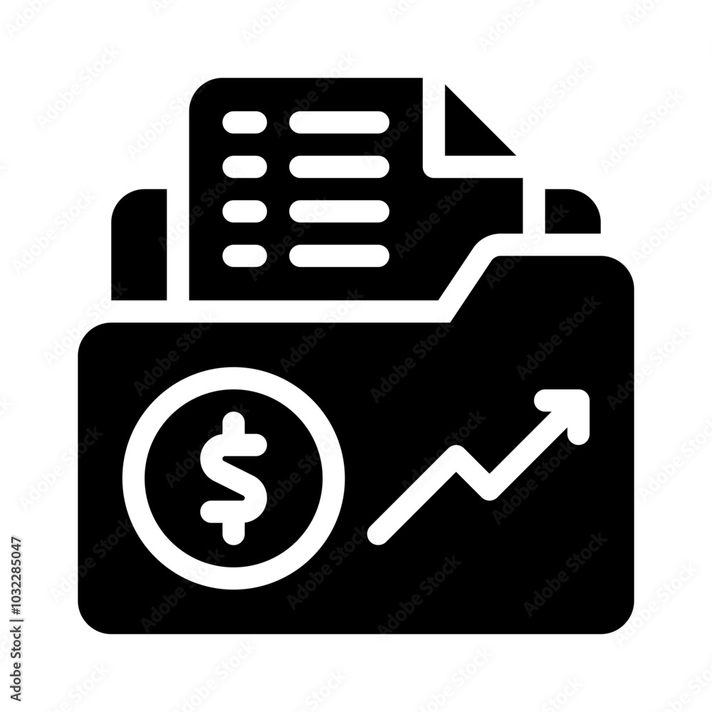 Icon Portfolio With Style Glyph Icon Portfolio With Style Glyph