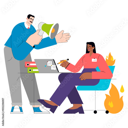 Businesswoman. Flat Vector Illustration