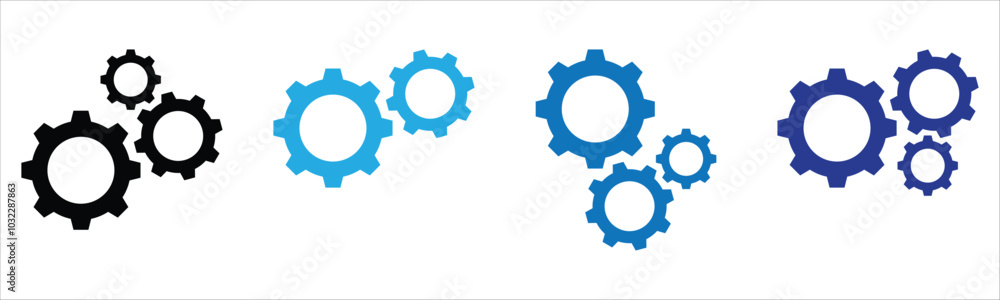 gears isolated on white, settings icon gears isolated on white, settings icon