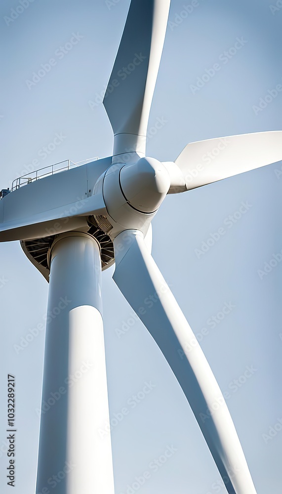 Close up of a wind turbine generator machine. Close up of a wind turbine generator machine.
